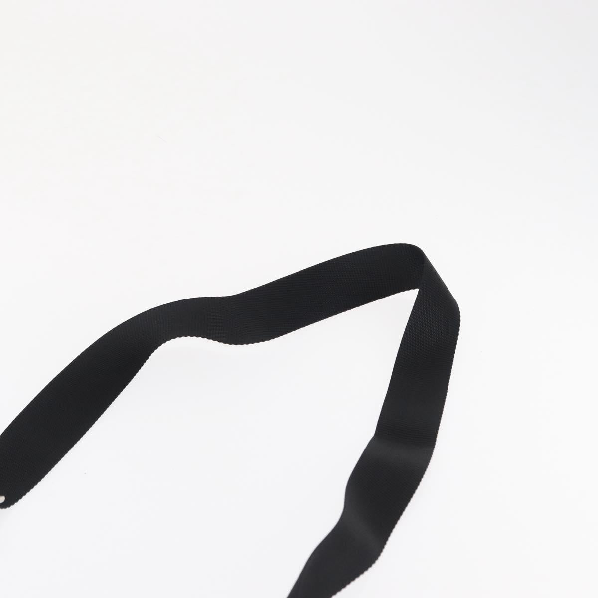 PRADA Shoulder Bag Nylon Black Silver Auth 168377