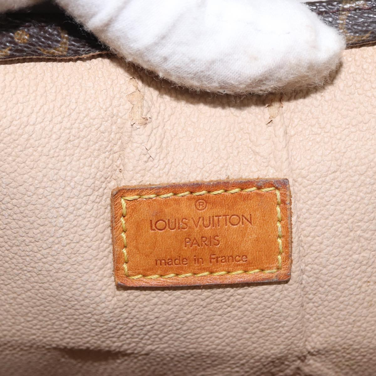 LOUIS VUITTON Monogram Sac Plat Hand Bag M51140 LV Auth 168383