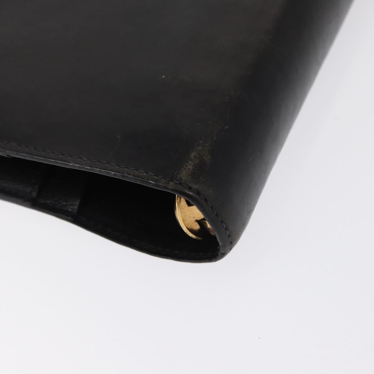 LOUIS VUITTON Nomad Agenda GM Day Planner Cover Black R20477 LV Auth 168386