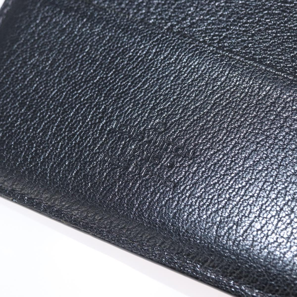 LOUIS VUITTON Nomad Agenda GM Day Planner Cover Black R20477 LV Auth 168386