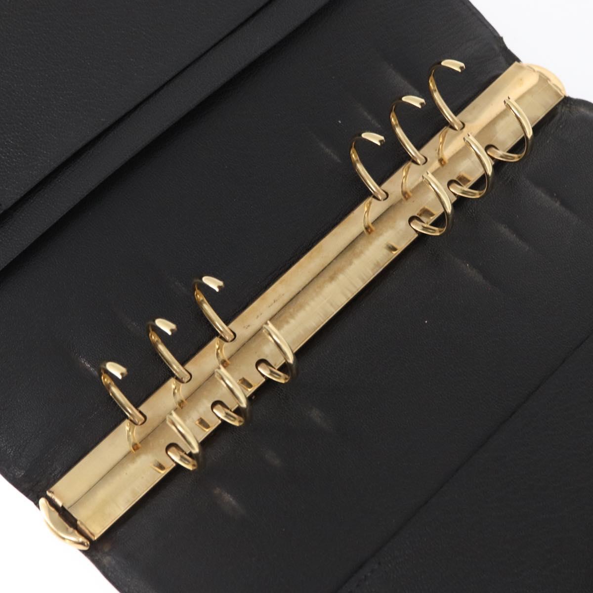 LOUIS VUITTON Nomad Agenda GM Day Planner Cover Black R20477 LV Auth 168386