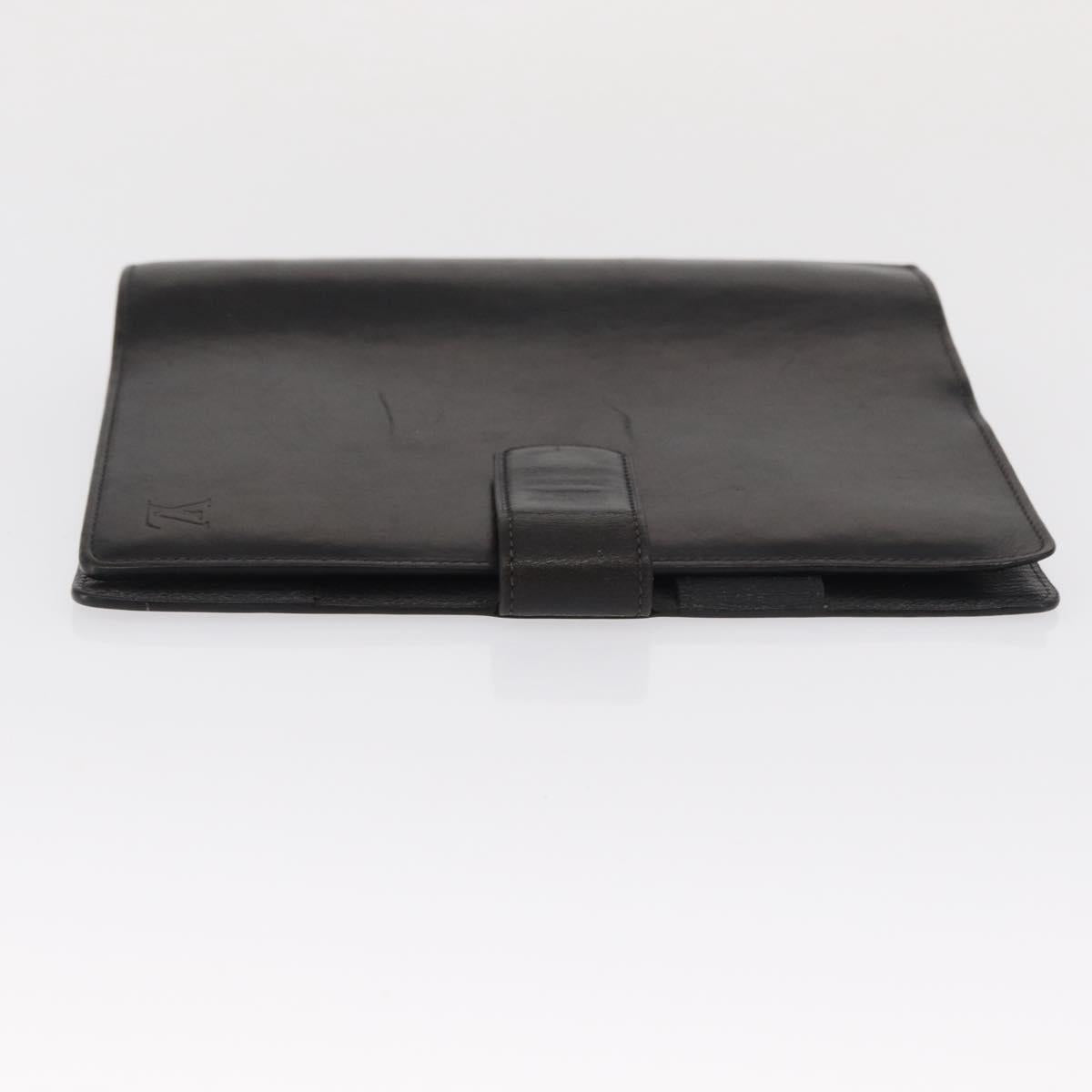 LOUIS VUITTON Nomad Agenda GM Day Planner Cover Black R20477 LV Auth 168386