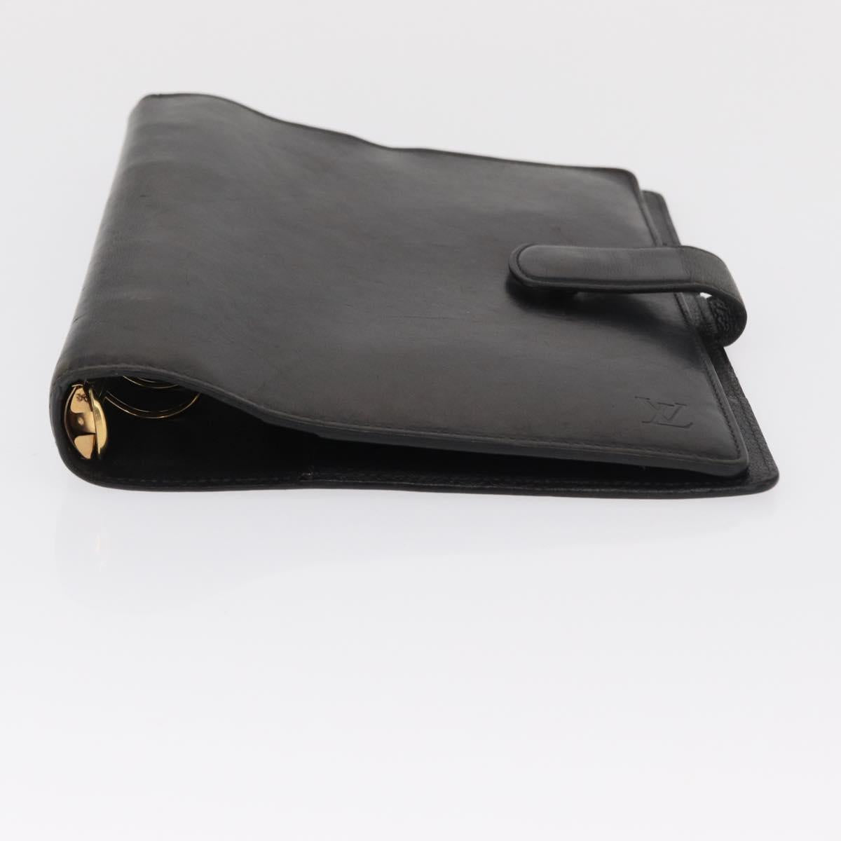 LOUIS VUITTON Nomad Agenda GM Day Planner Cover Black R20477 LV Auth 168386