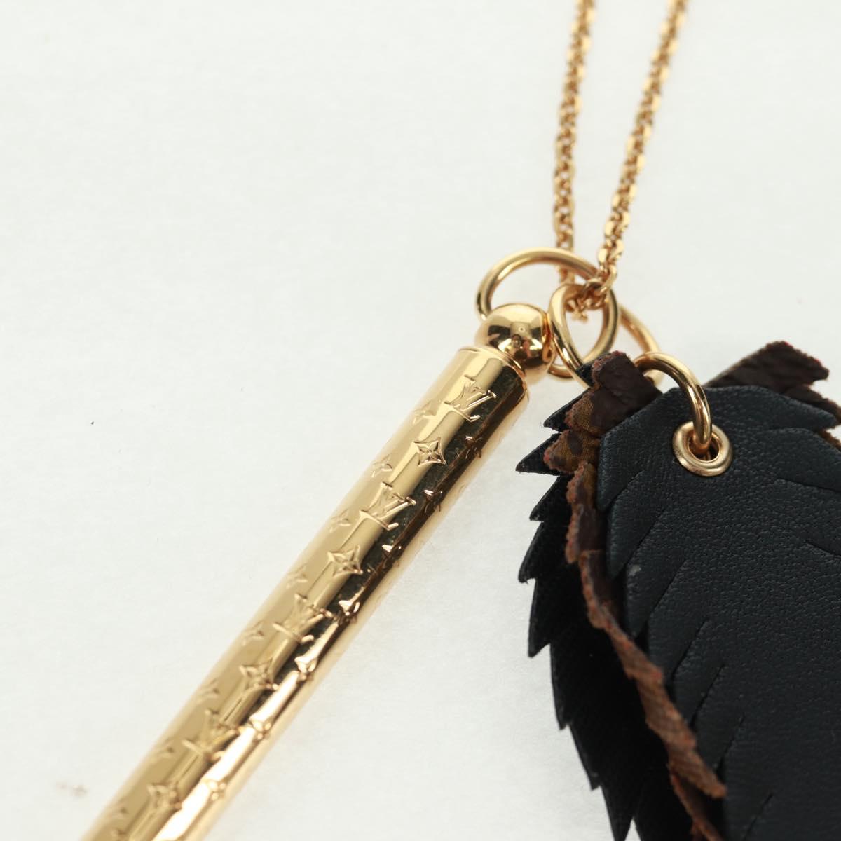 LOUIS VUITTON Nanogram Whistle Necklace metal Gold Tone M68939 LV Auth 168397M