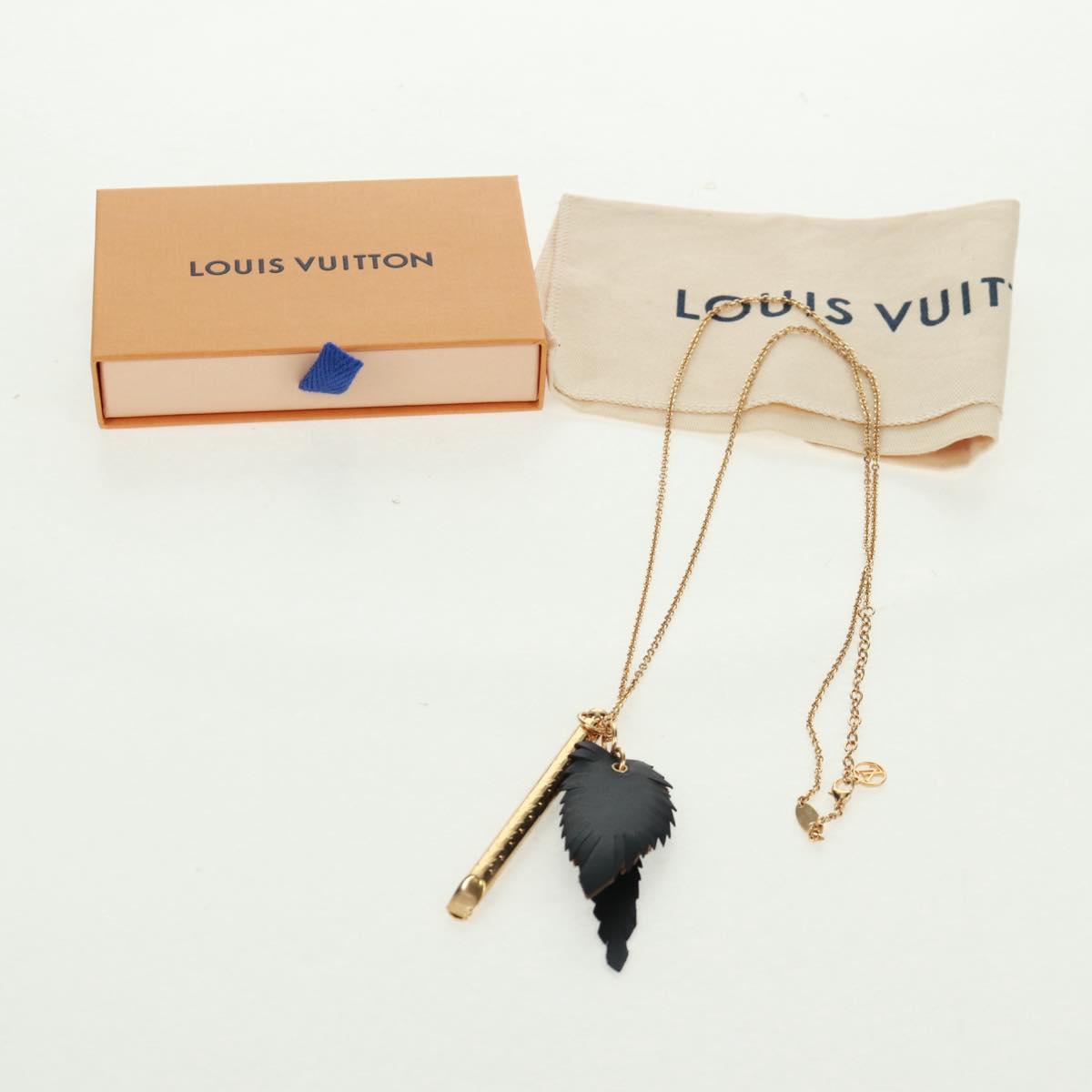 LOUIS VUITTON Nanogram Whistle Necklace metal Gold Tone M68939 LV Auth 168397M