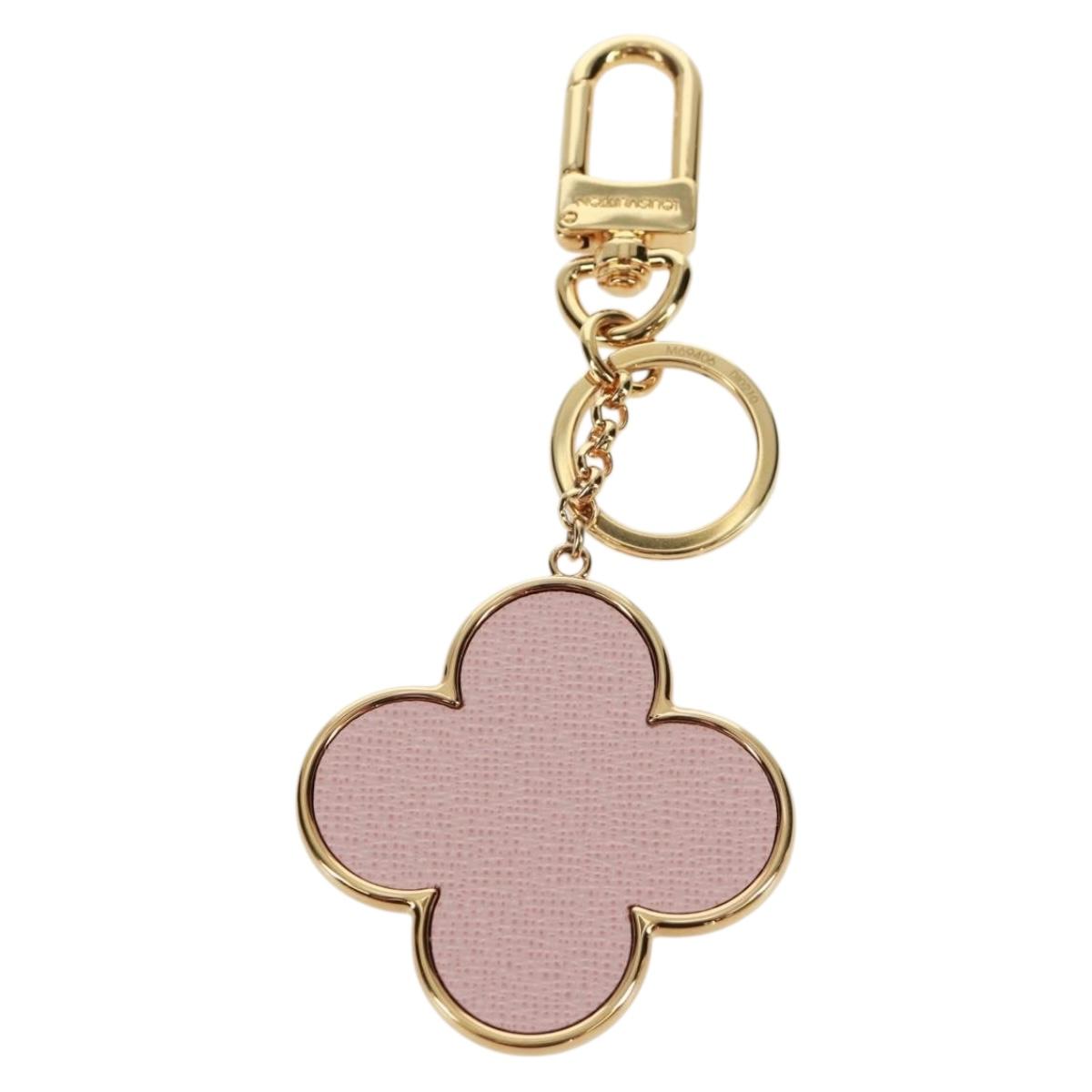 LOUIS VUITTON Porte Cles Into The Flower Key Holder Gold M69406 LV Auth 168398M