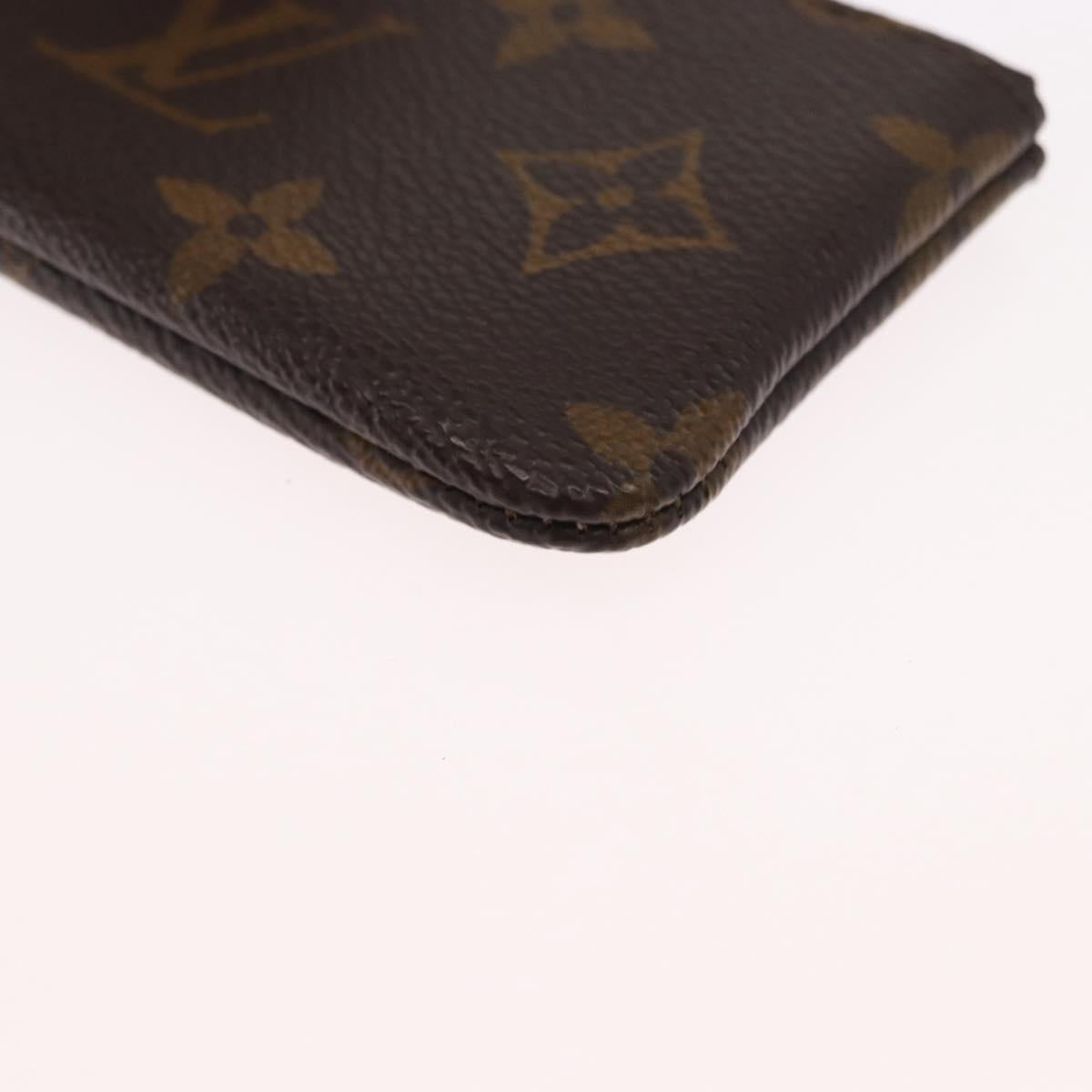LOUIS VUITTON Monogram Pochette Cles Coin Purse M60033 LV Auth 168399