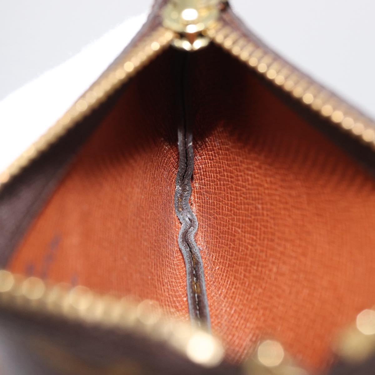 LOUIS VUITTON Monogram Pochette Cles Coin Purse M60033 LV Auth 168399