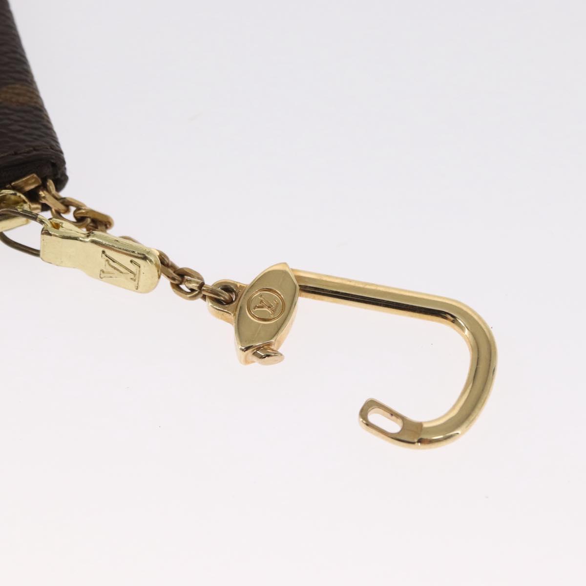 LOUIS VUITTON Monogram Pochette Cles Coin Purse M60033 LV Auth 168399
