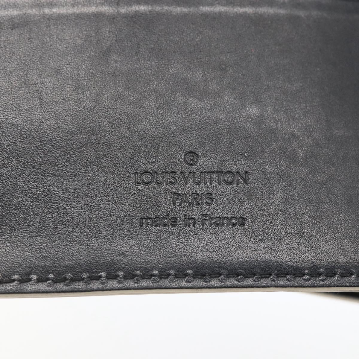 LOUIS VUITTON Agenda MM Day Planner Cover Suhari Black R20885 LV Auth 168404