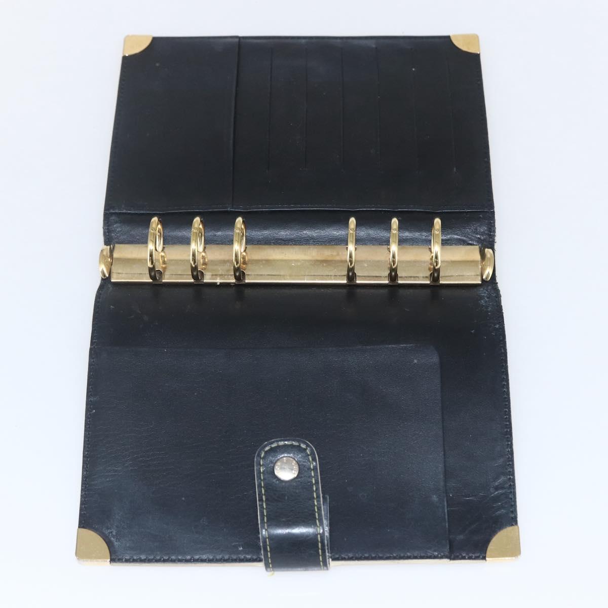 LOUIS VUITTON Agenda MM Day Planner Cover Suhari Black R20885 LV Auth 168404