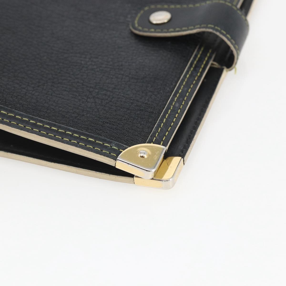 LOUIS VUITTON Agenda MM Day Planner Cover Suhari Black R20885 LV Auth 168404