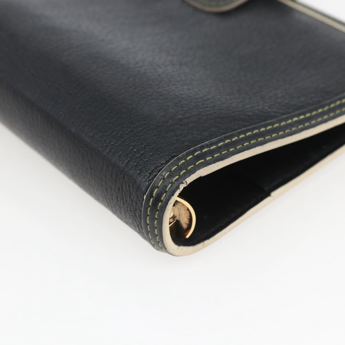 LOUIS VUITTON Agenda MM Day Planner Cover Suhari Black R20885 LV Auth 168404
