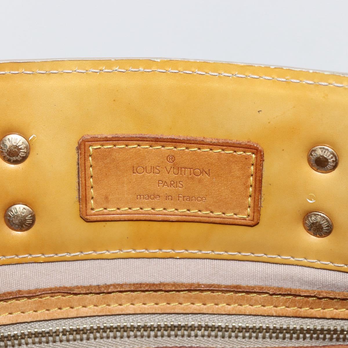 LOUIS VUITTON Monogram Vernis Reade PM Hand Bag Beige M91334 LV Auth 168407