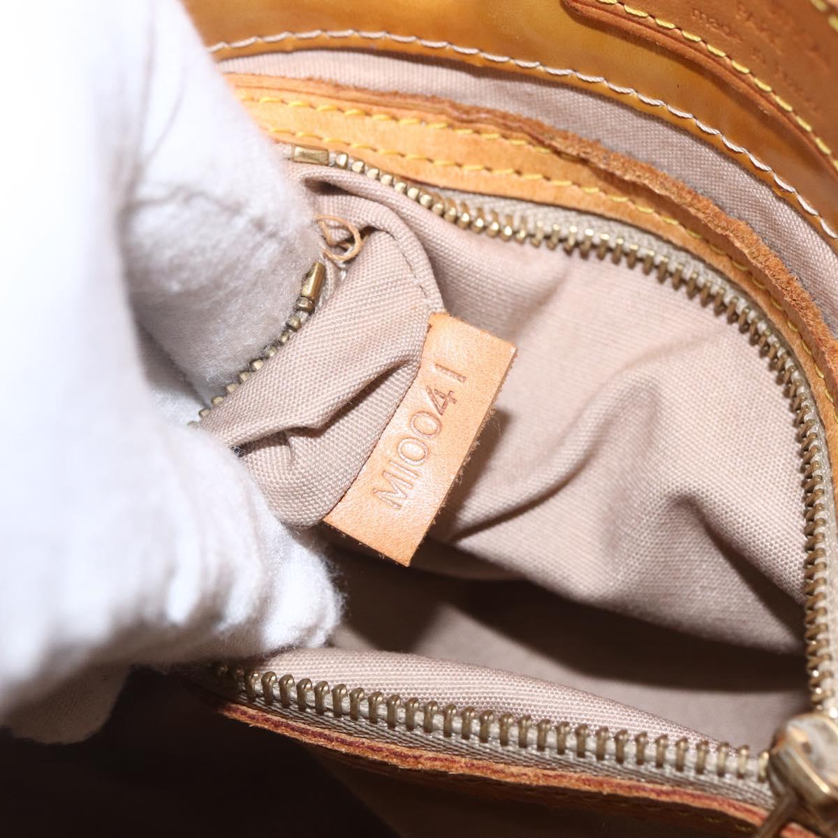 LOUIS VUITTON Monogram Vernis Reade PM Hand Bag Beige M91334 LV Auth 168407