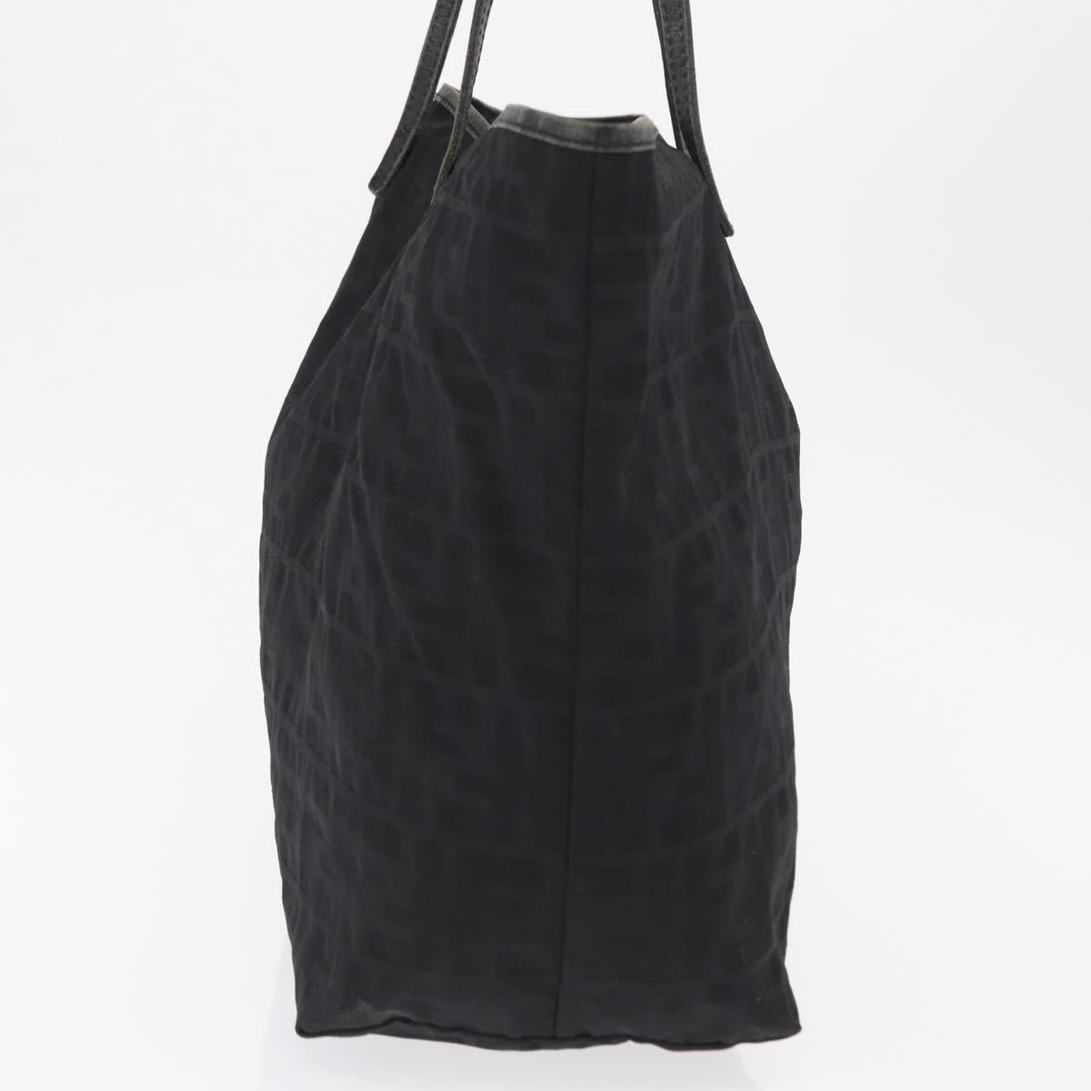 FENDI Zucca Canvas Tote Bag Black Auth 168423