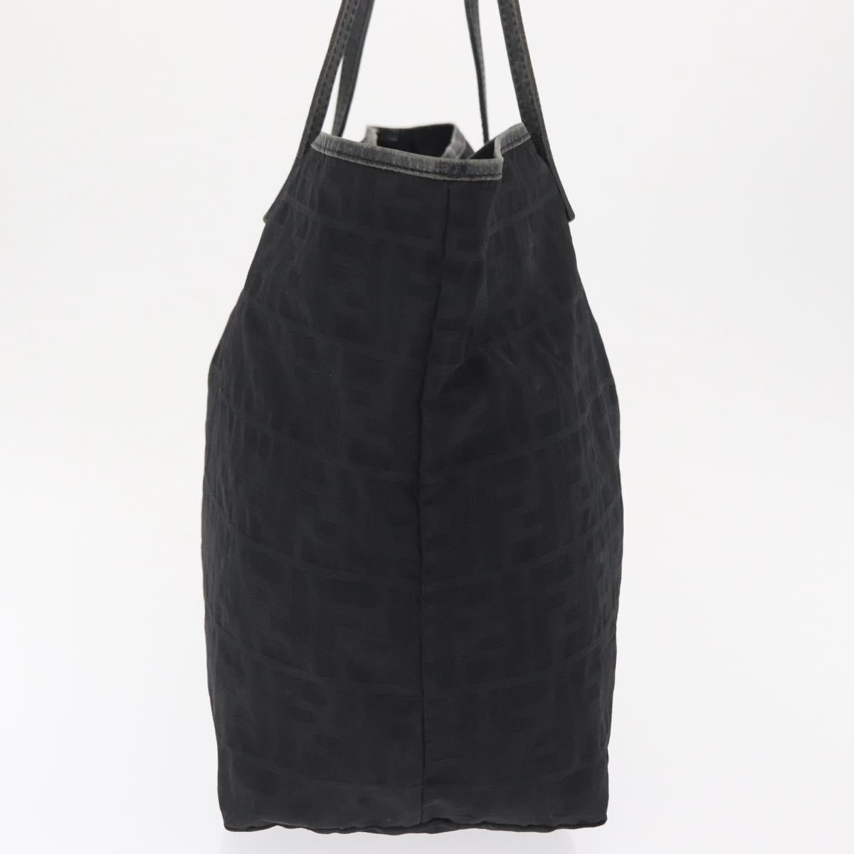 FENDI Zucca Canvas Tote Bag Black Auth 168423