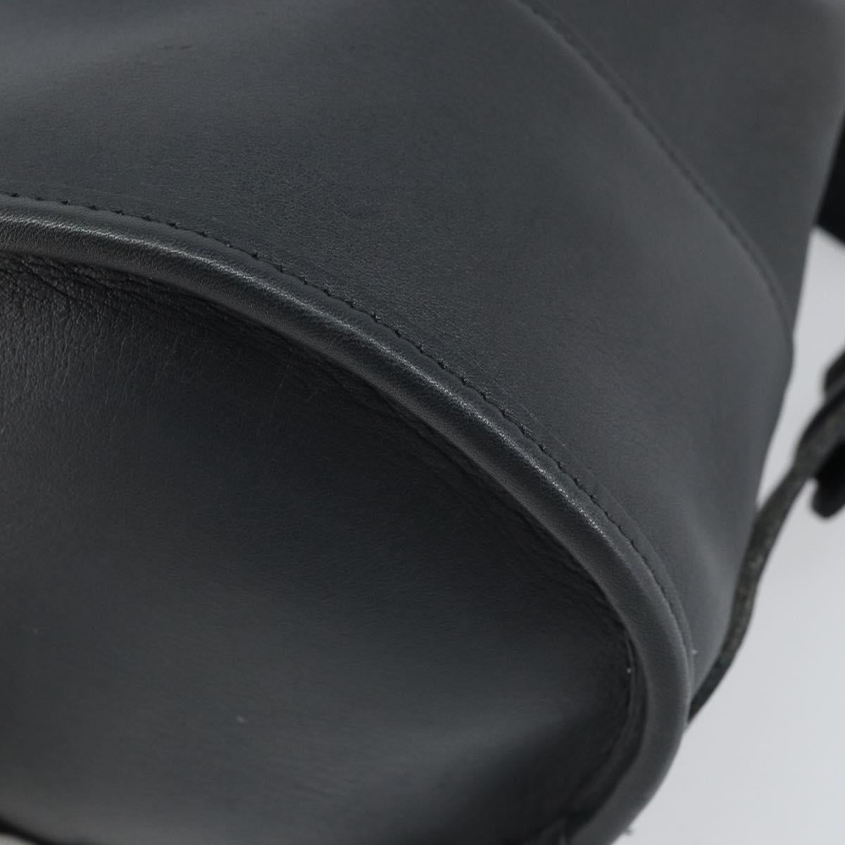 Coach Shoulder Bag Leather Black Auth 168425