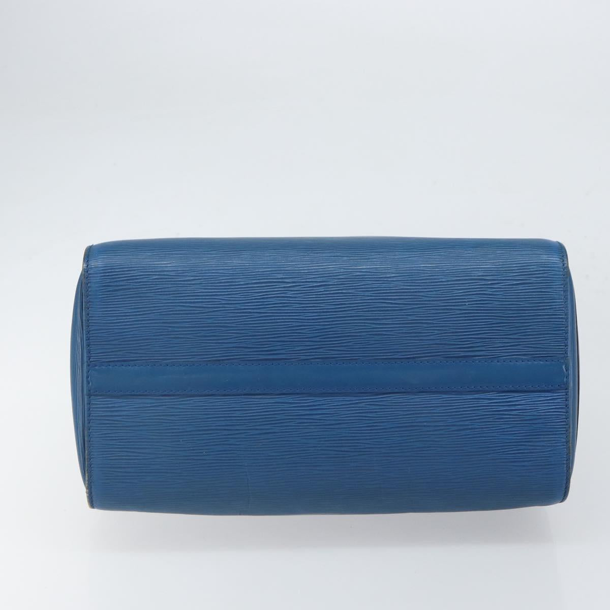 LOUIS VUITTON Epi Speedy 30 Hand Bag Toledo Blue M43005 LV Auth 168457