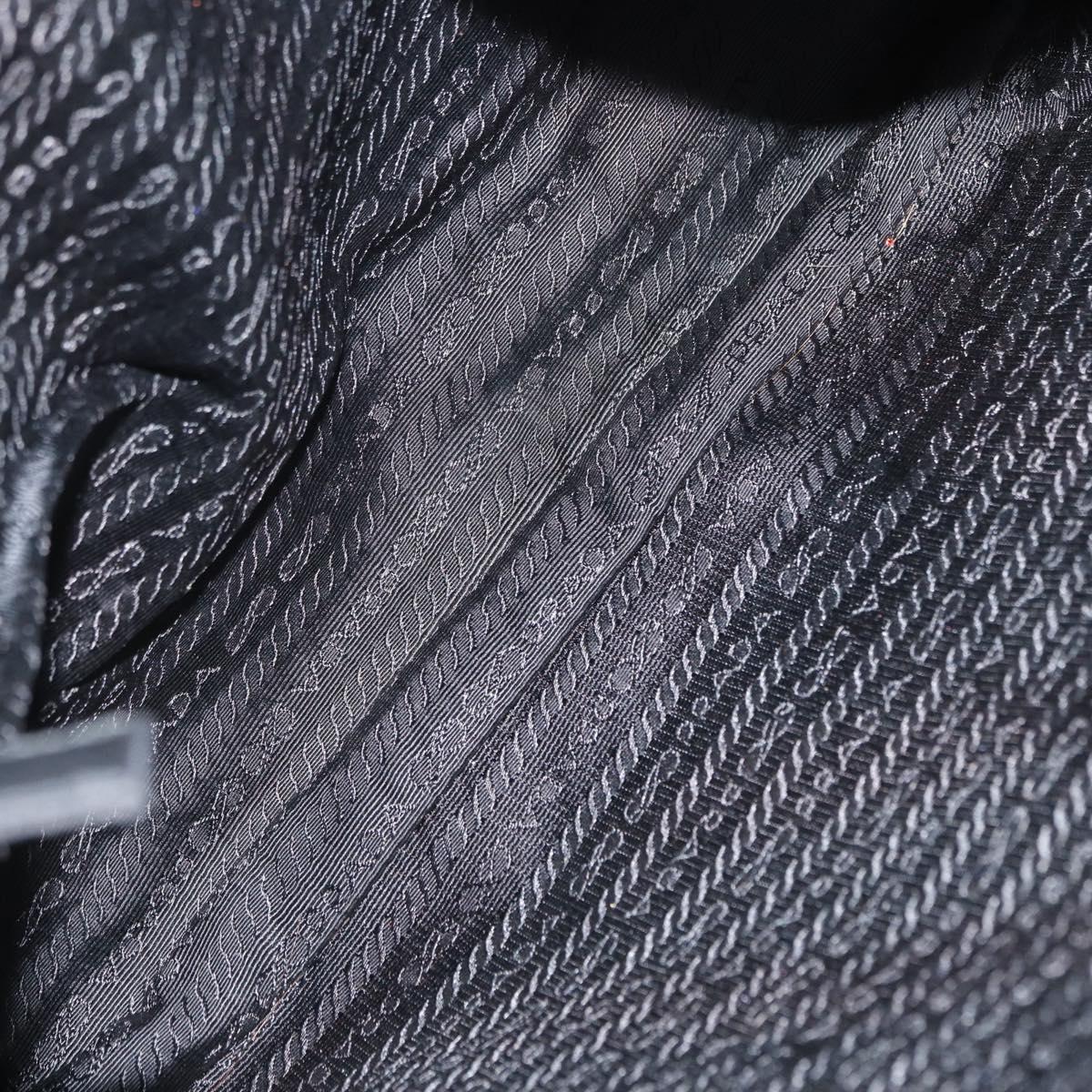 PRADA Tote Bag Nylon Black Auth 168460