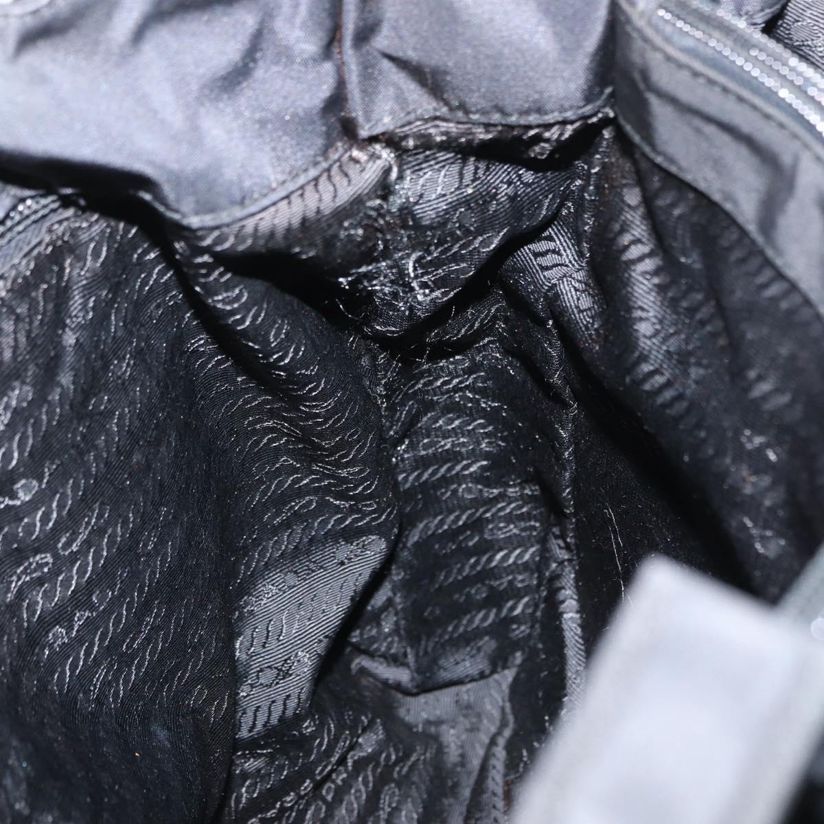 PRADA Tote Bag Nylon Black Auth 168460