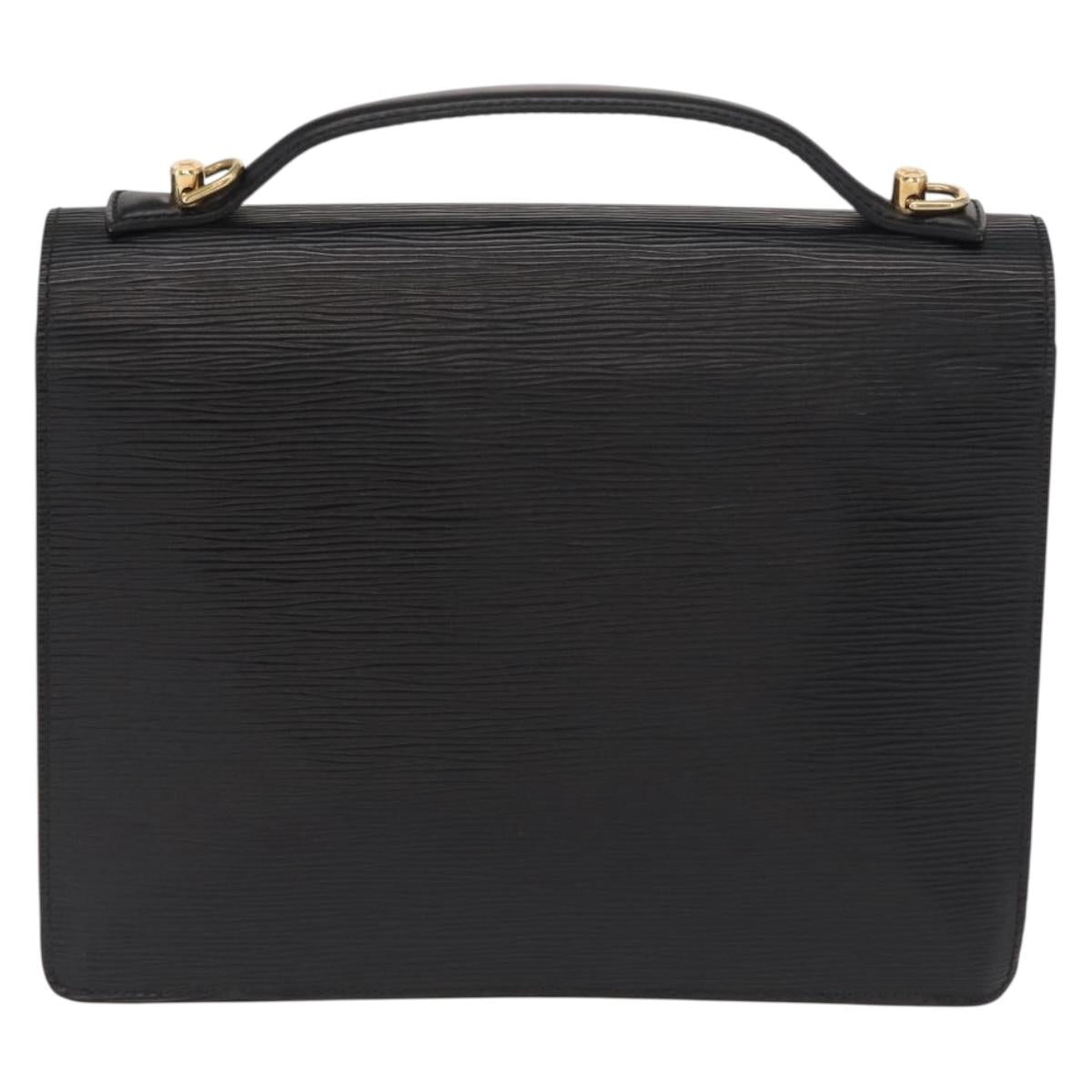 LOUIS VUITTON Epi Monceau 28 Hand Bag Black M52122 LV Auth 168500