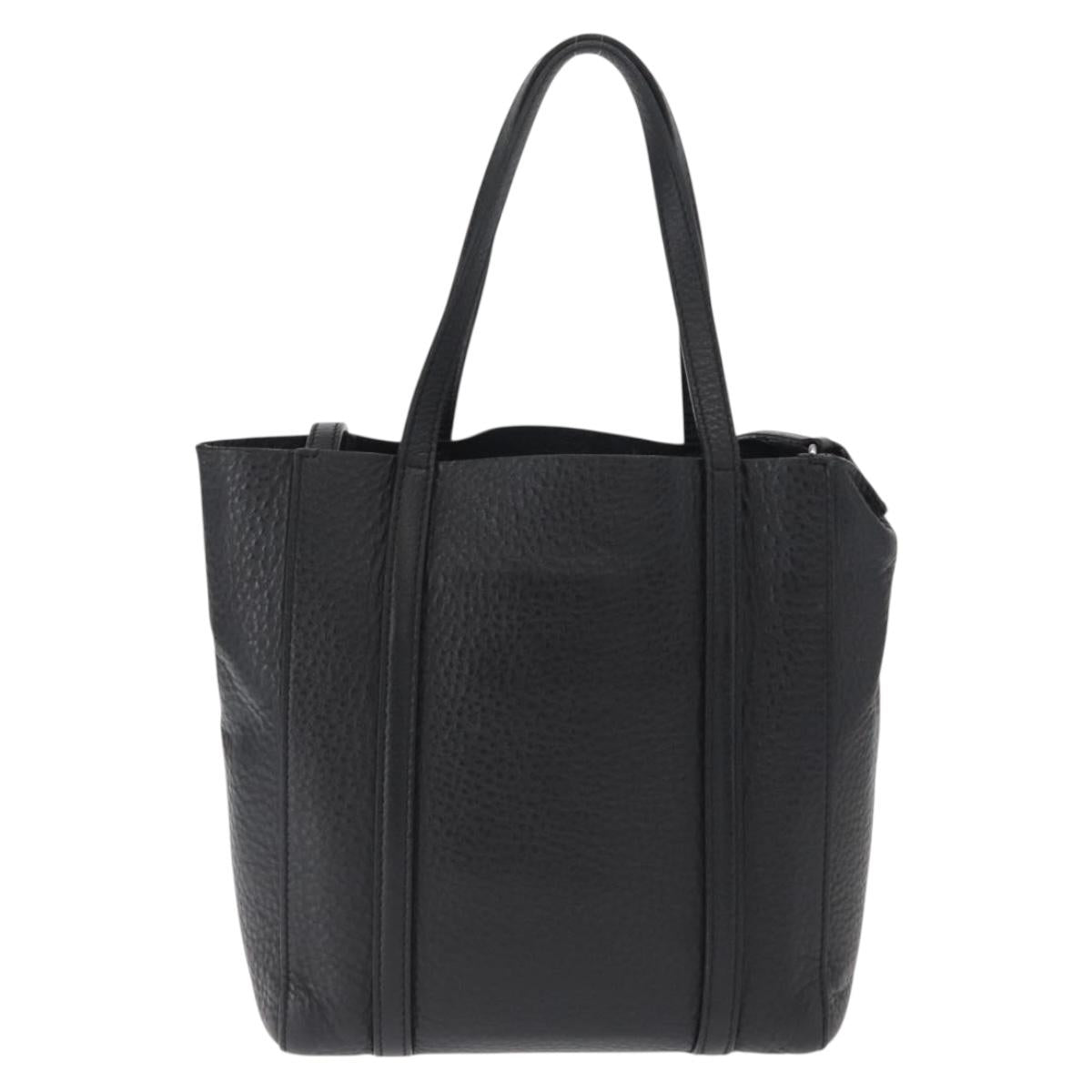 BALENCIAGA Every day Tote Bag Leather 2way Black Silver 551815 Auth 168501