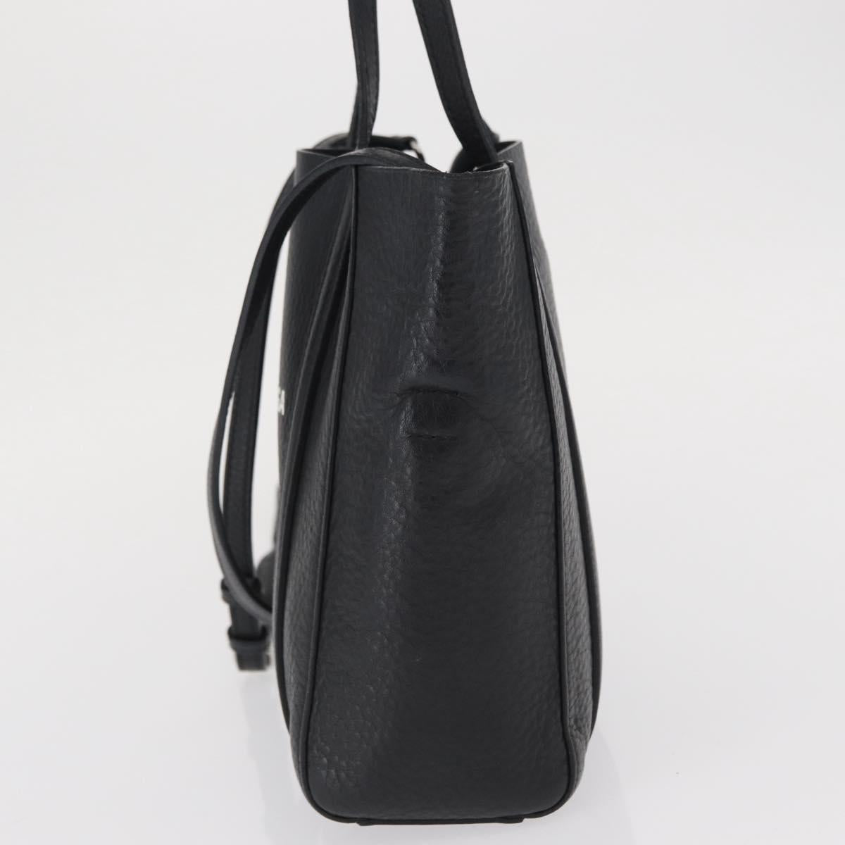 BALENCIAGA Every day Tote Bag Leather 2way Black Silver 551815 Auth 168501