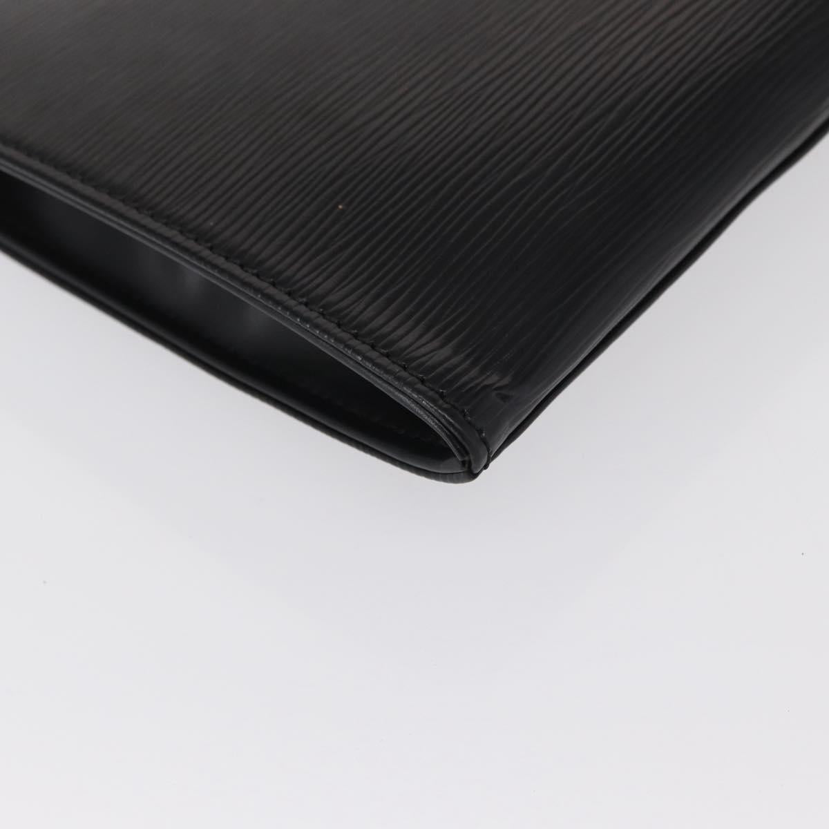 LOUIS VUITTON Epi Jena Clutch Bag Black M52722 LV Auth 168511