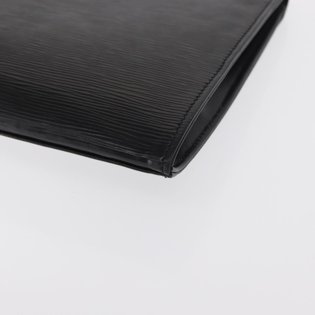 LOUIS VUITTON Epi Jena Clutch Bag Black M52722 LV Auth 168511