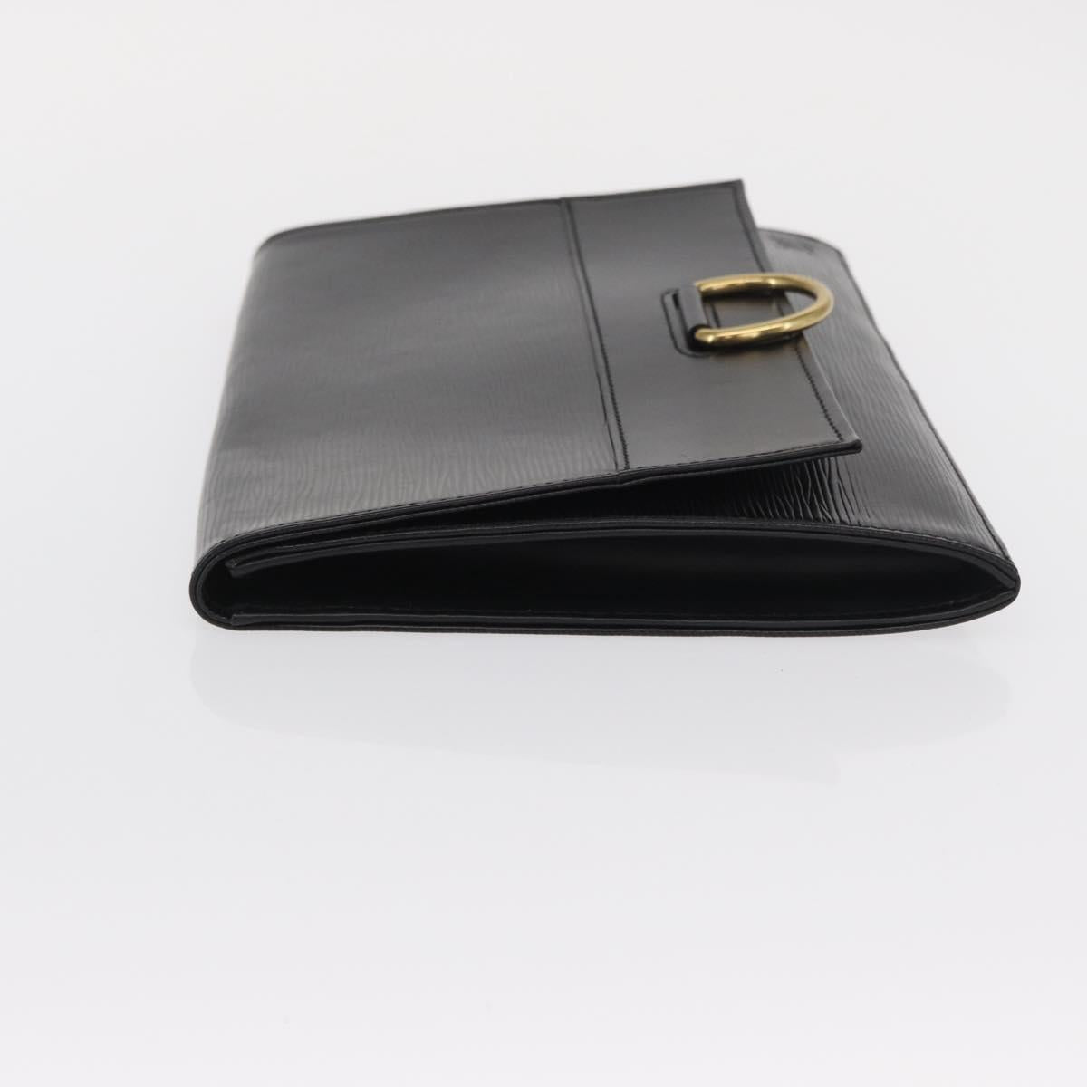 LOUIS VUITTON Epi Jena Clutch Bag Black M52722 LV Auth 168511