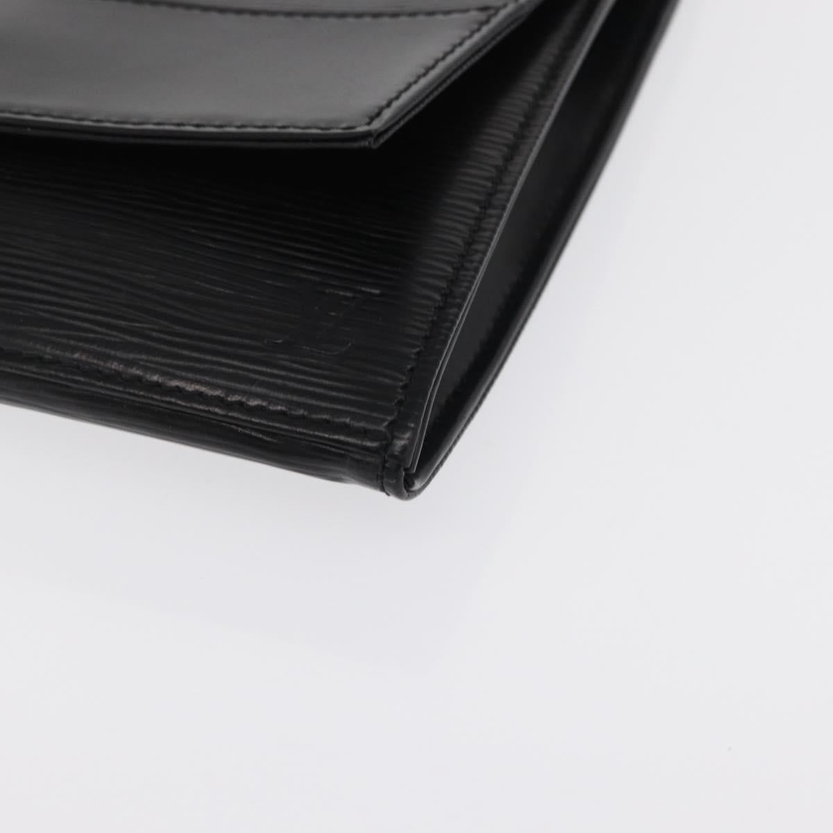LOUIS VUITTON Epi Jena Clutch Bag Black M52722 LV Auth 168511