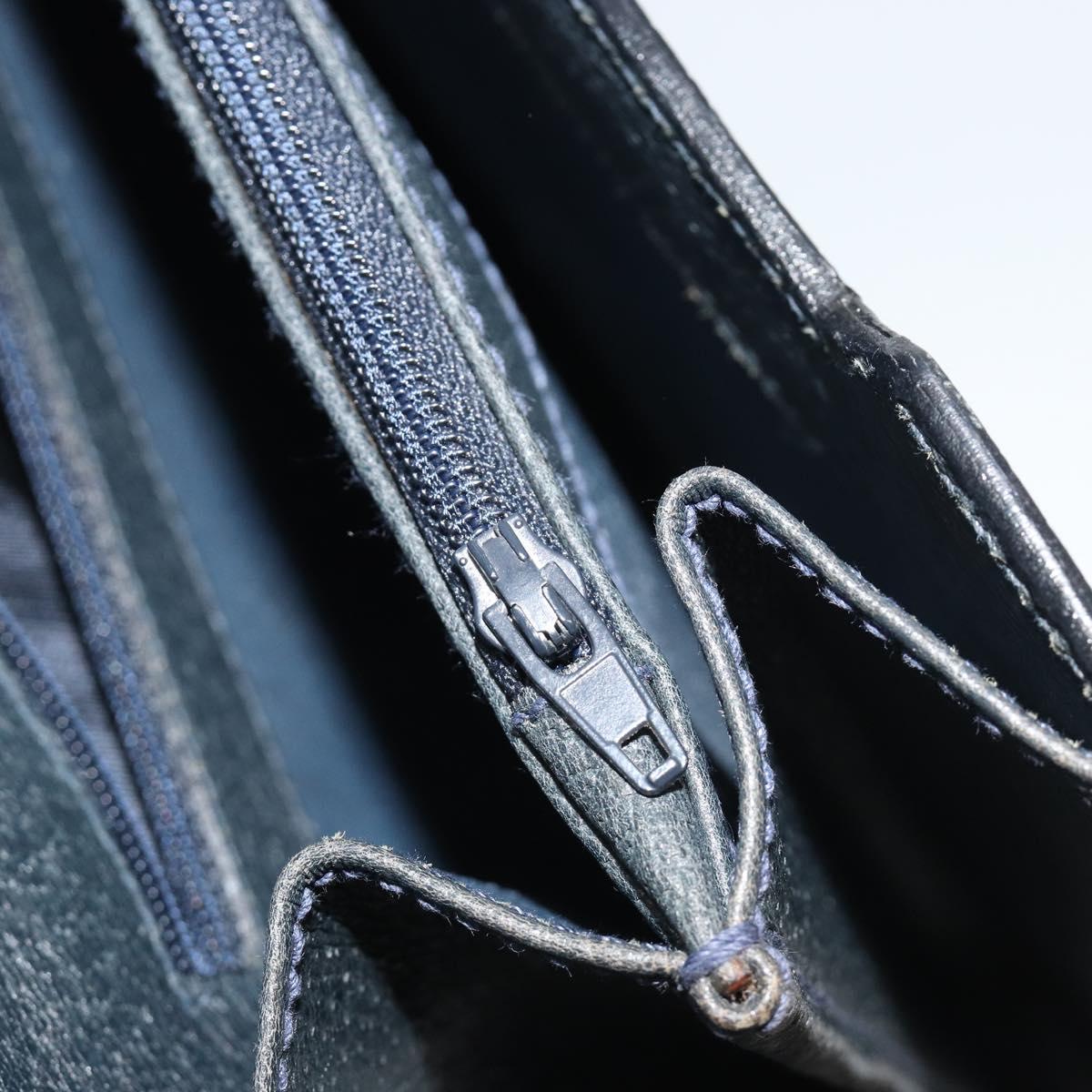 GUCCI GG Supreme Business Bag PVC Navy Gold 904 20 002 Auth 168514
