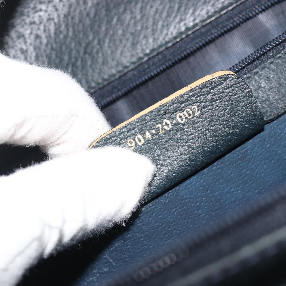 GUCCI GG Supreme Business Bag PVC Navy Gold 904 20 002 Auth 168514