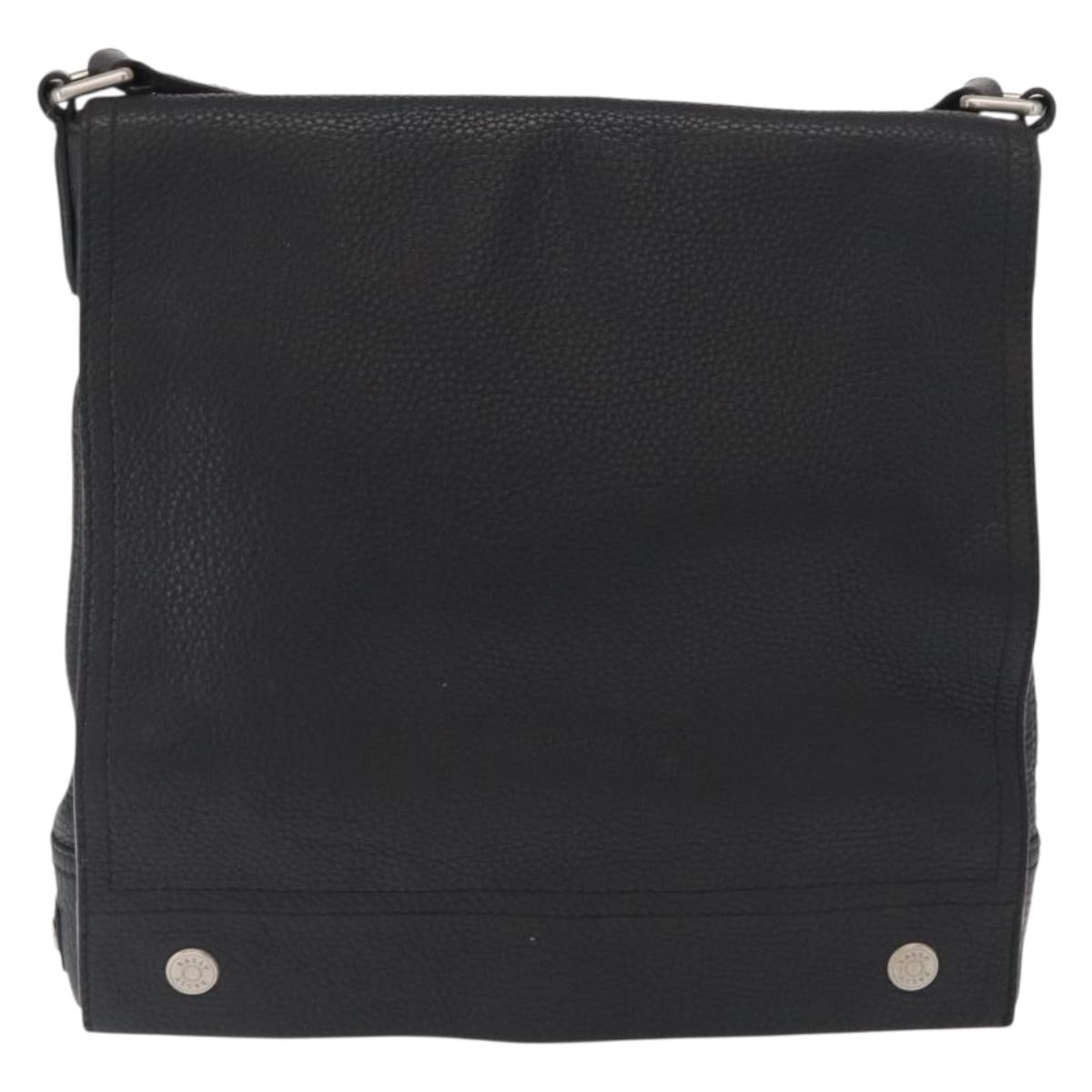 BALLY Shoulder Bag Leather Black Auth 168517
