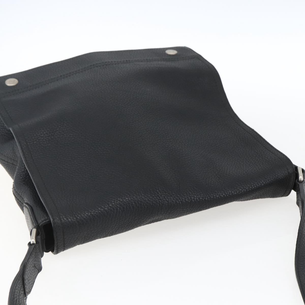 BALLY Shoulder Bag Leather Black Auth 168517