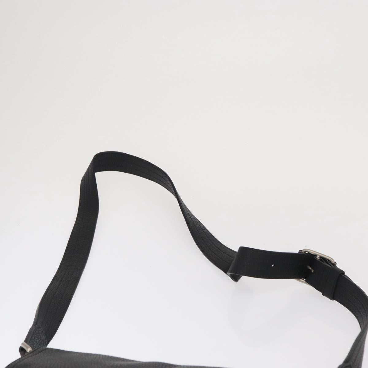 BALLY Shoulder Bag Leather Black Auth 168517