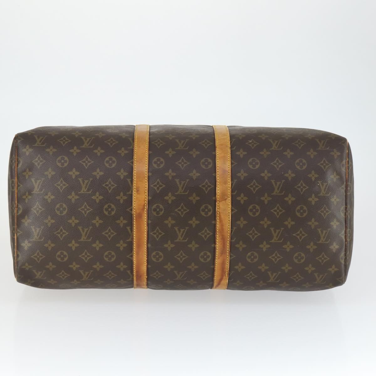 LOUIS VUITTON Monogram Keepall 55 Boston Bag M41424 LV Auth 168527