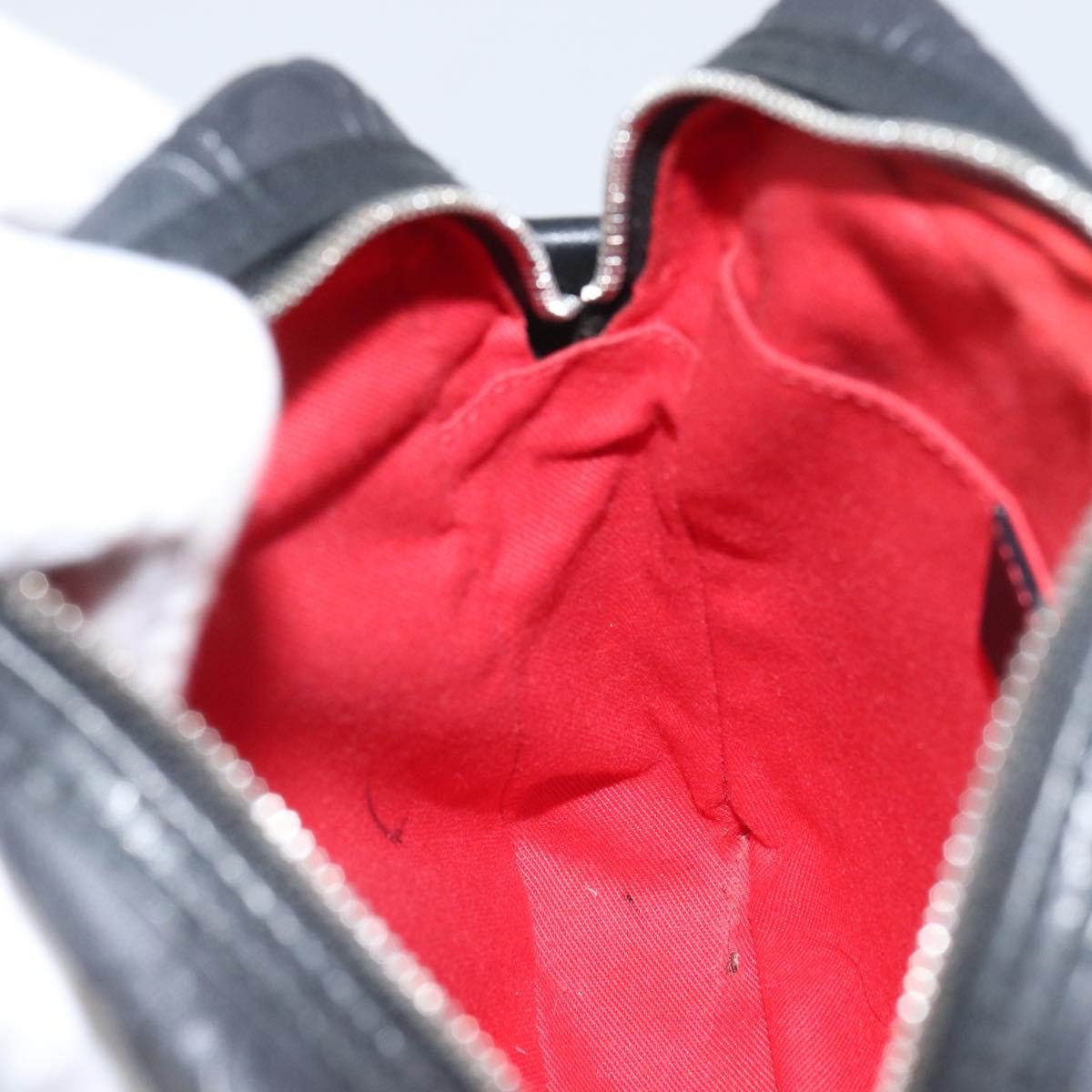 Salvatore Ferragamo Shoulder Bag Leather Black Silver Auth 168536