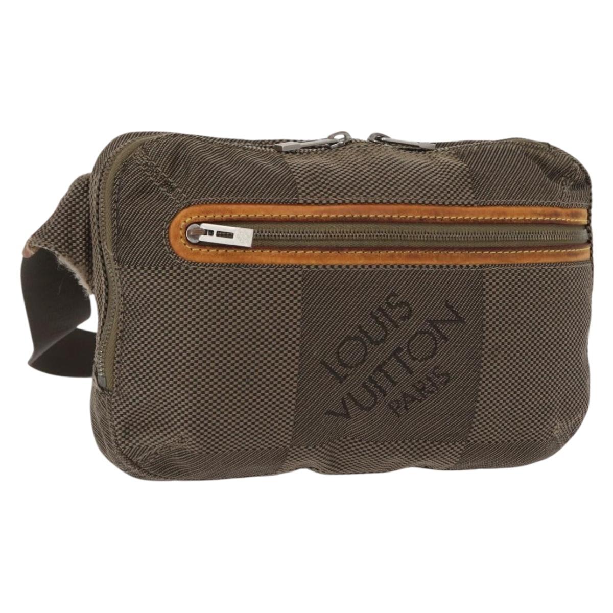 LOUIS VUITTON Damier Geant Arche Waist Bag Khaki M93022 LV Auth 168537