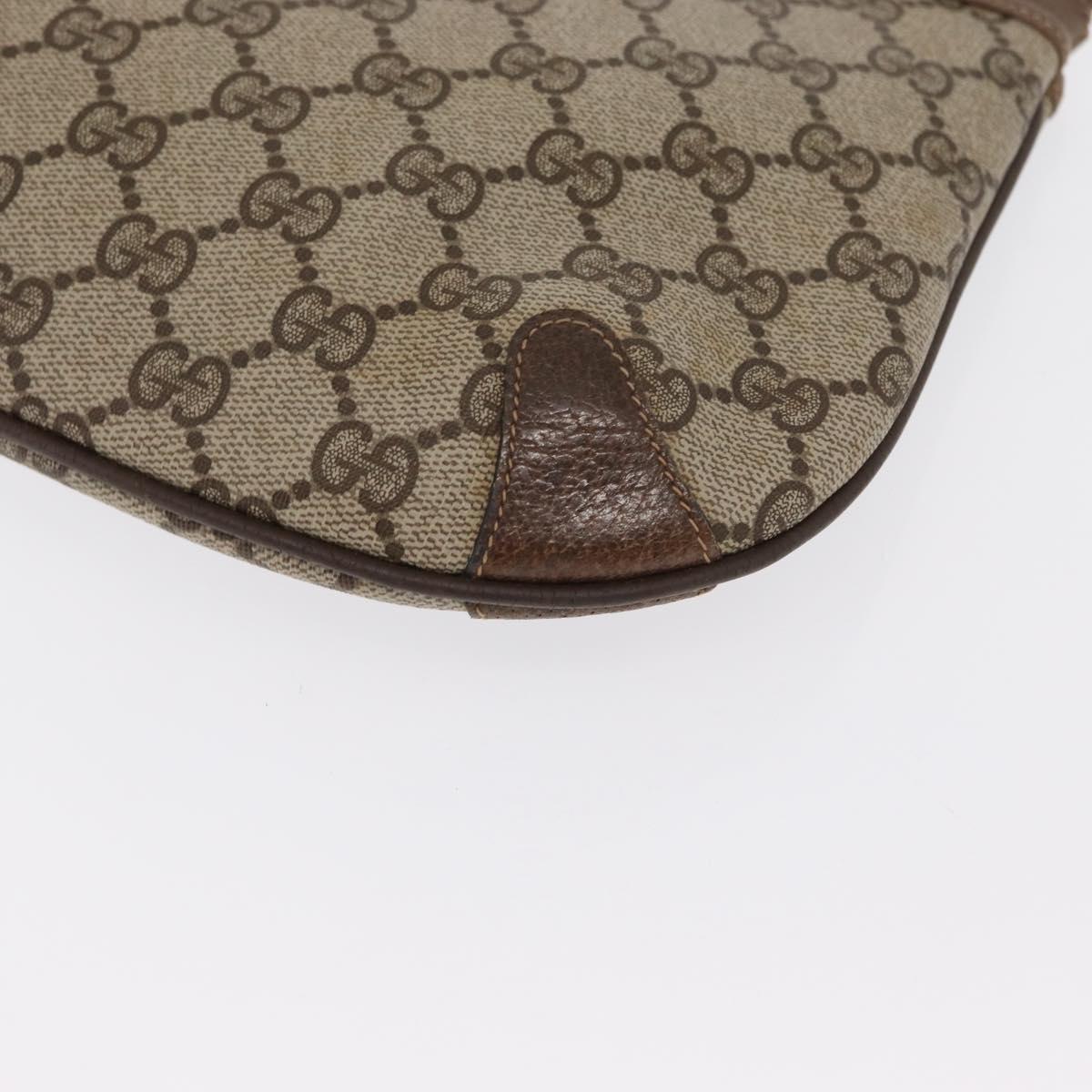 GUCCI GG Supreme Web Sherry Line Shoulder Bag PVC Beige 904 02 026 Auth 168565