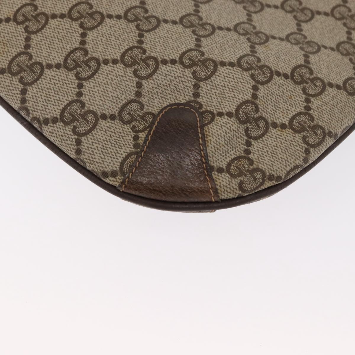 GUCCI GG Supreme Web Sherry Line Shoulder Bag PVC Beige 904 02 026 Auth 168565