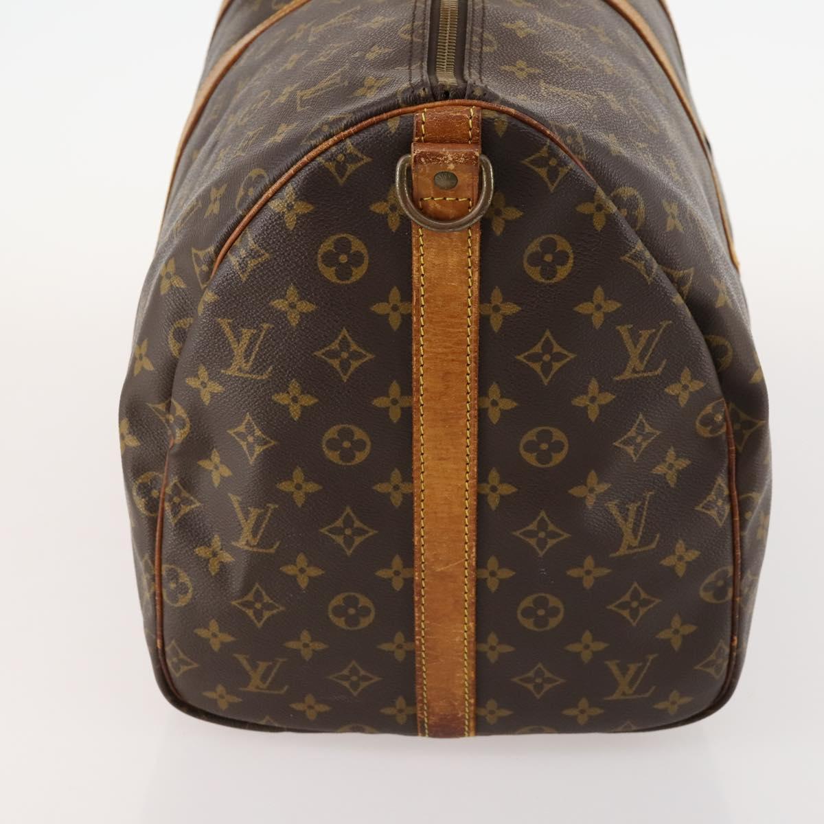 LOUIS VUITTON Monogram Keepall Bandouliere 55 Boston Bag M41414 LV Auth 168573