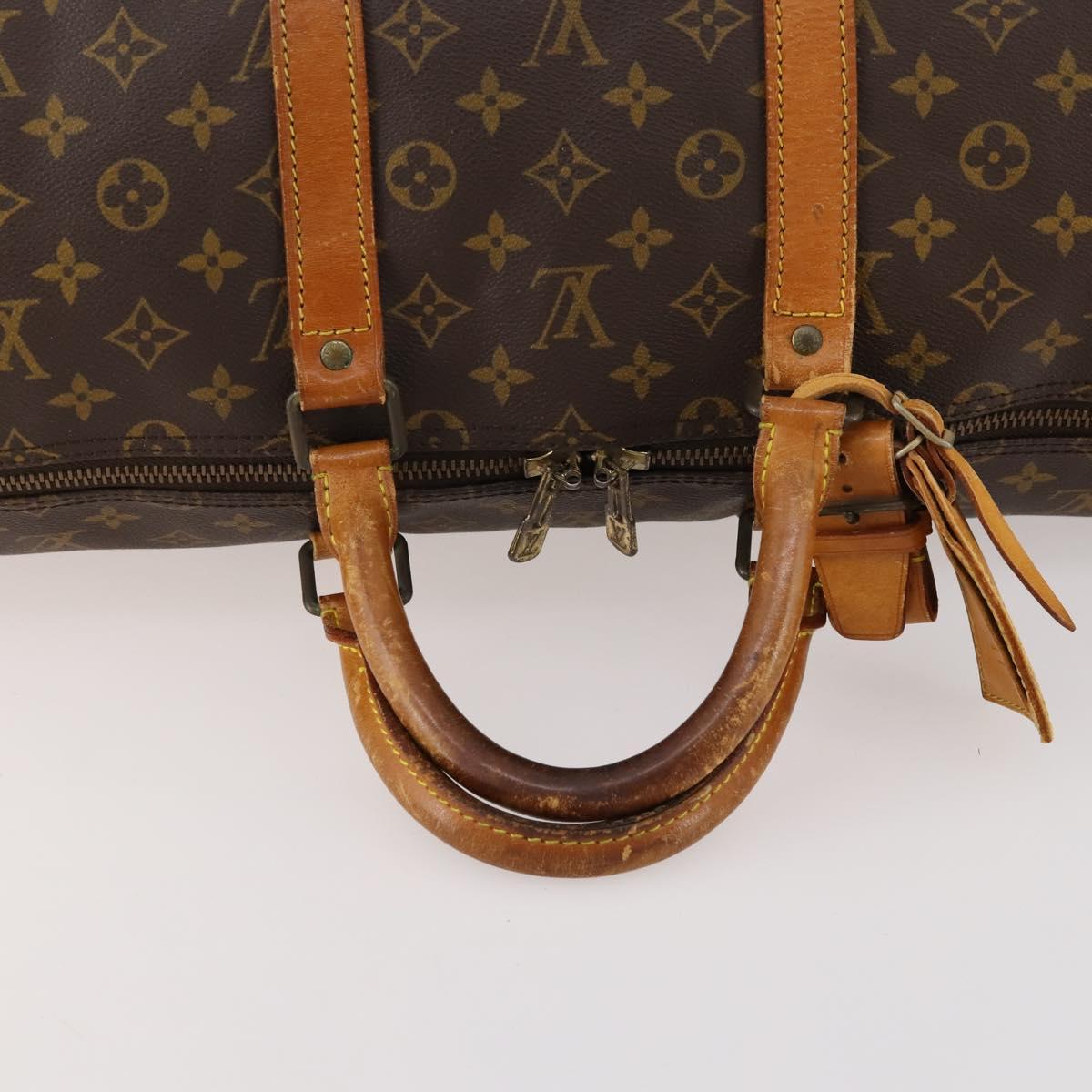 LOUIS VUITTON Monogram Keepall Bandouliere 55 Boston Bag M41414 LV Auth 168573