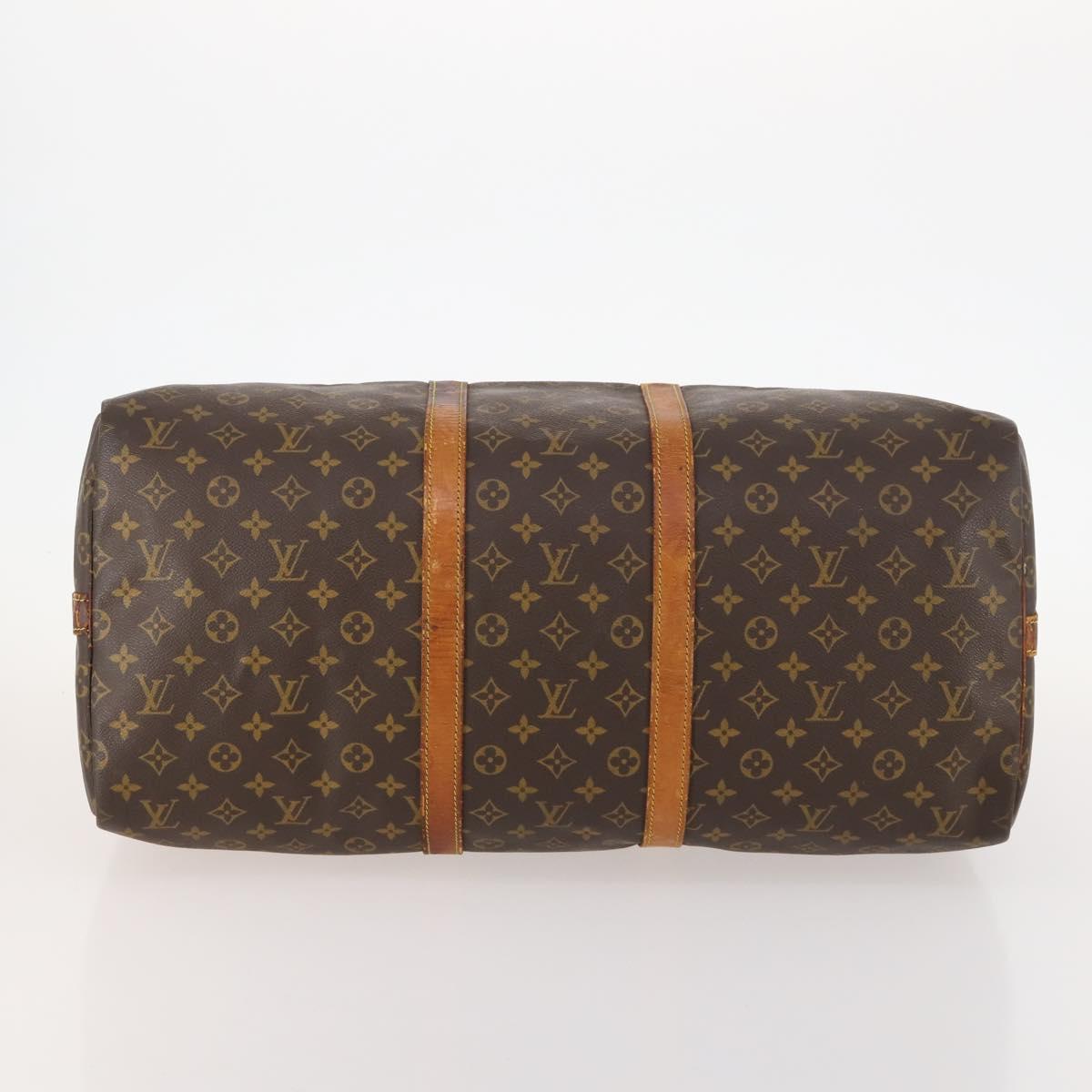 LOUIS VUITTON Monogram Keepall Bandouliere 55 Boston Bag M41414 LV Auth 168573