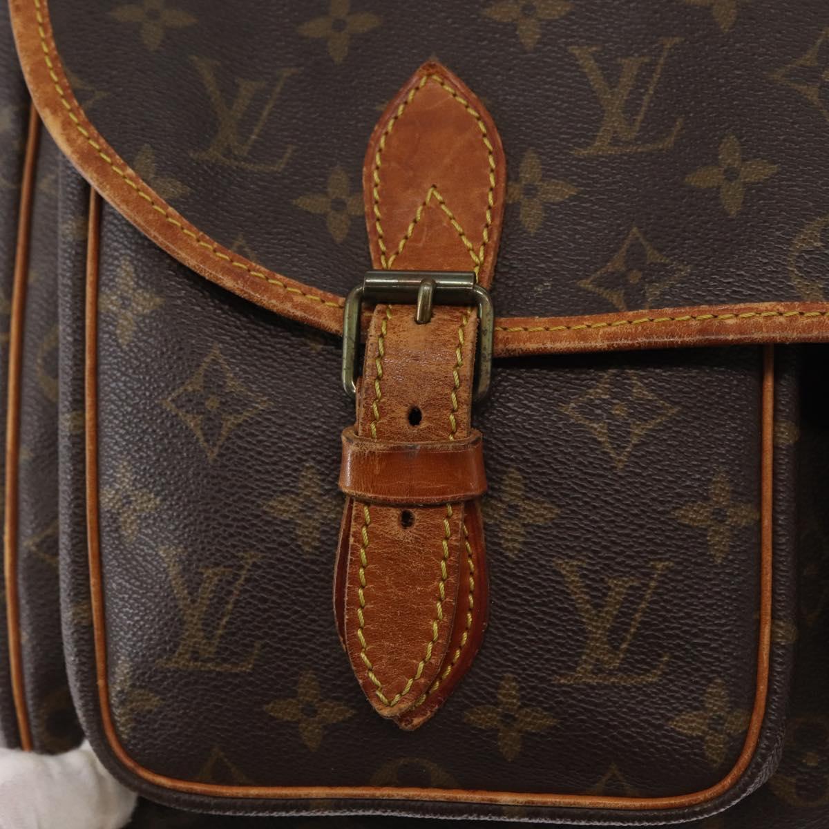 LOUIS VUITTON Monogram Gibeciere GM Shoulder Bag M42246 LV Auth 168577