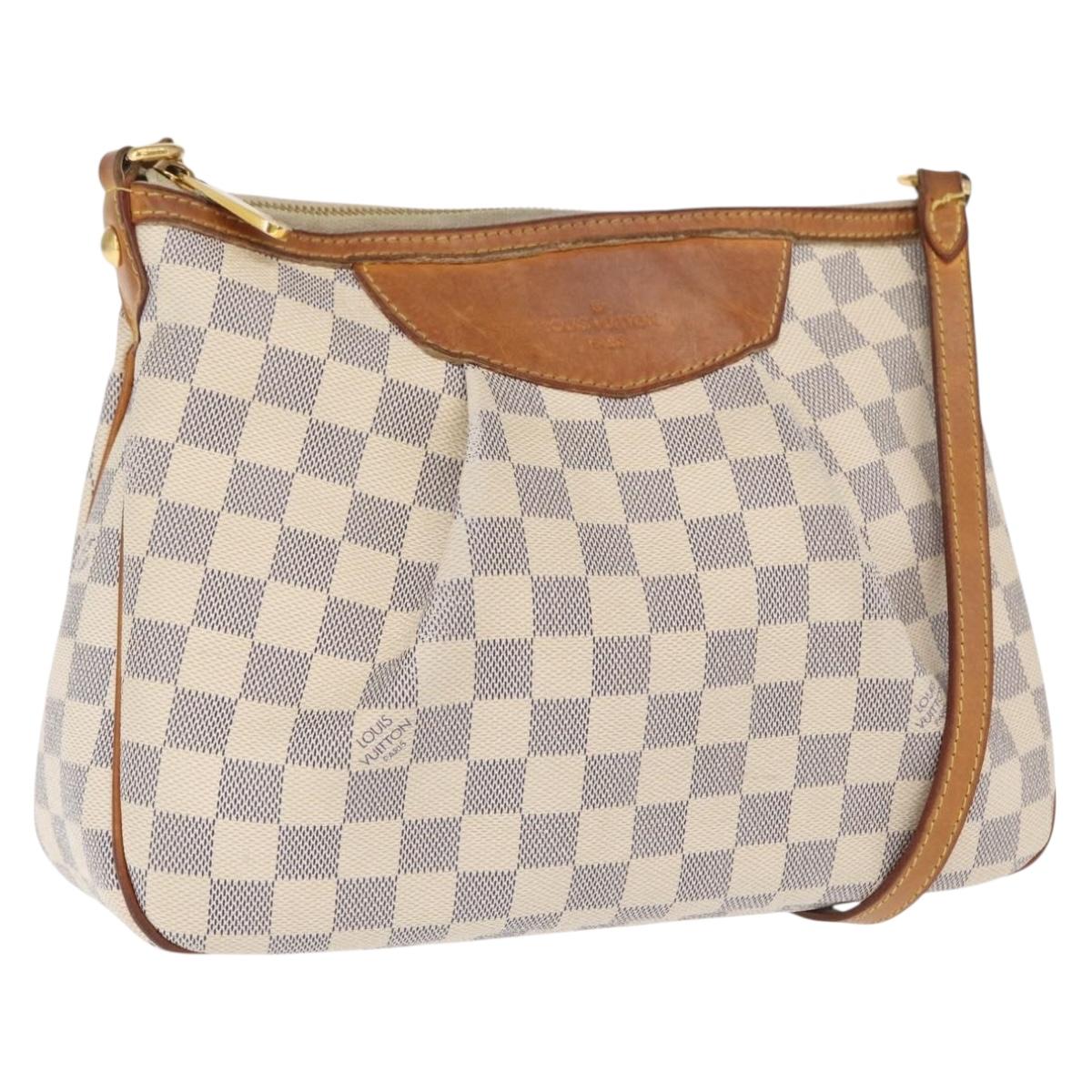 LOUIS VUITTON Damier Azur Siracusa PM Shoulder Bag N41113 LV Auth 168591