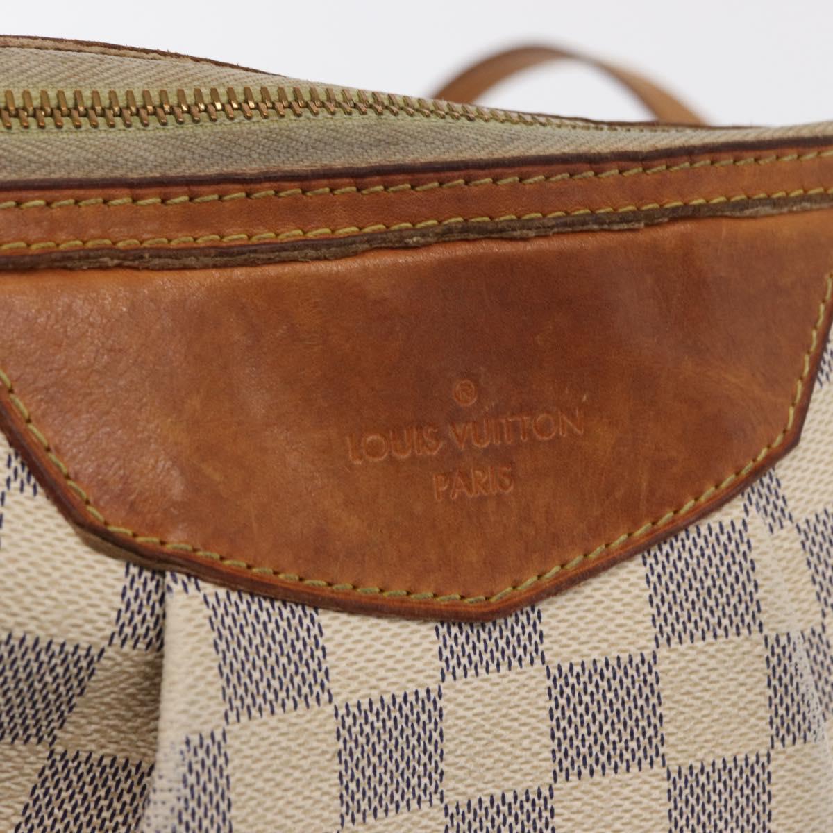 LOUIS VUITTON Damier Azur Siracusa PM Shoulder Bag N41113 LV Auth 168591