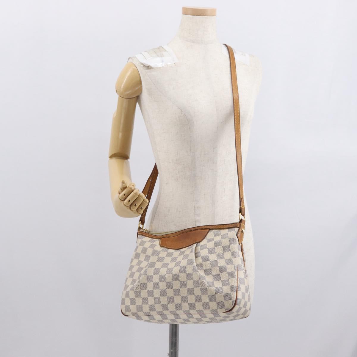 LOUIS VUITTON Damier Azur Siracusa PM Shoulder Bag N41113 LV Auth 168591