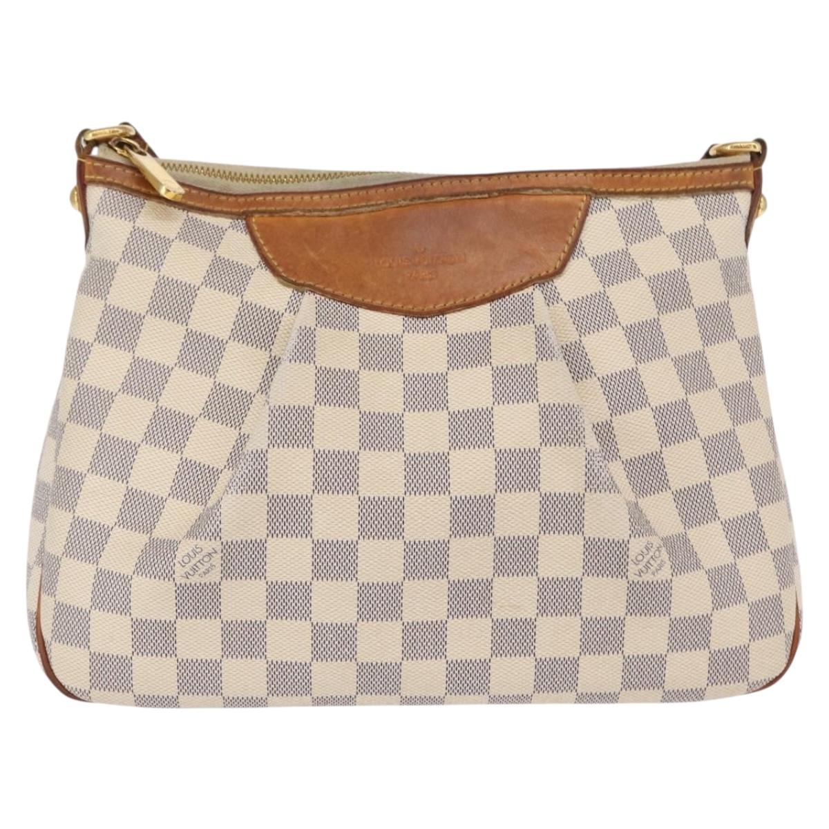 LOUIS VUITTON Damier Azur Siracusa PM Shoulder Bag N41113 LV Auth 168591